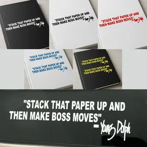 Stack That Paper Up Boss Moves Car Window Decal Motivational Hustle Quote Vinyl Sticker