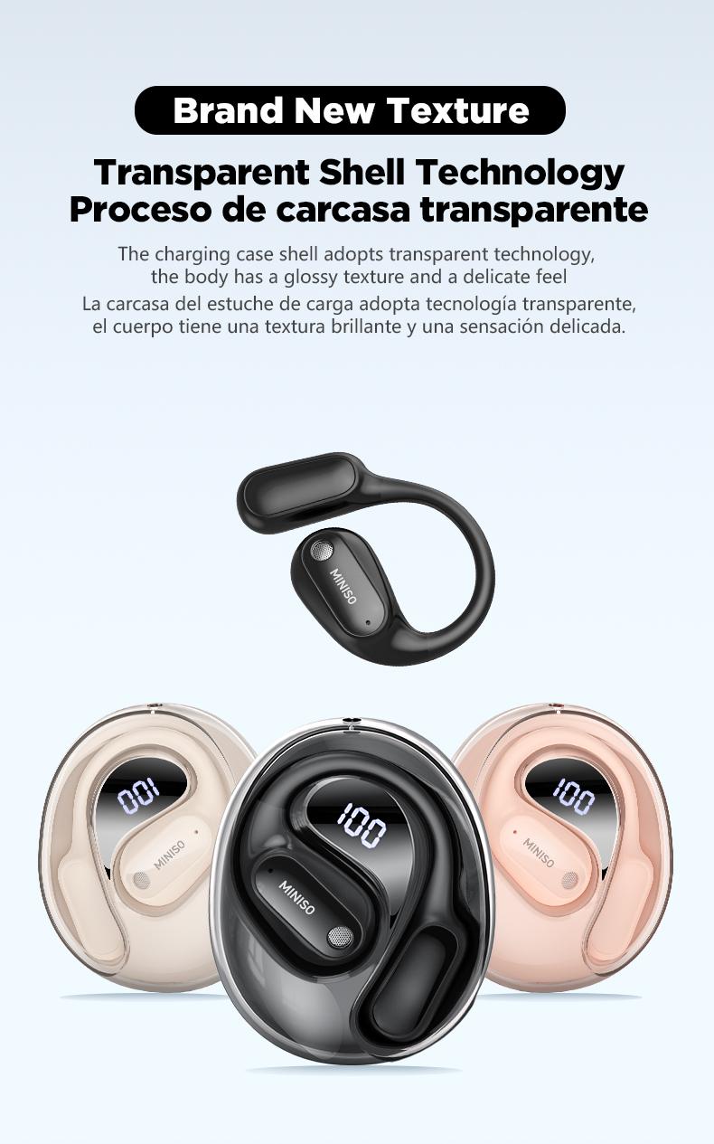 MINISO MS190 Wireless Headphones Bluetooth 6.0 Sport Earphone Built-in Microphone HIFI Sound Quality Earbuds MINISO MS190 Wireless Headphones Bluetooth 6.0 Sport Earphone Built-in Microphone HIFI Sound Quality Earbuds