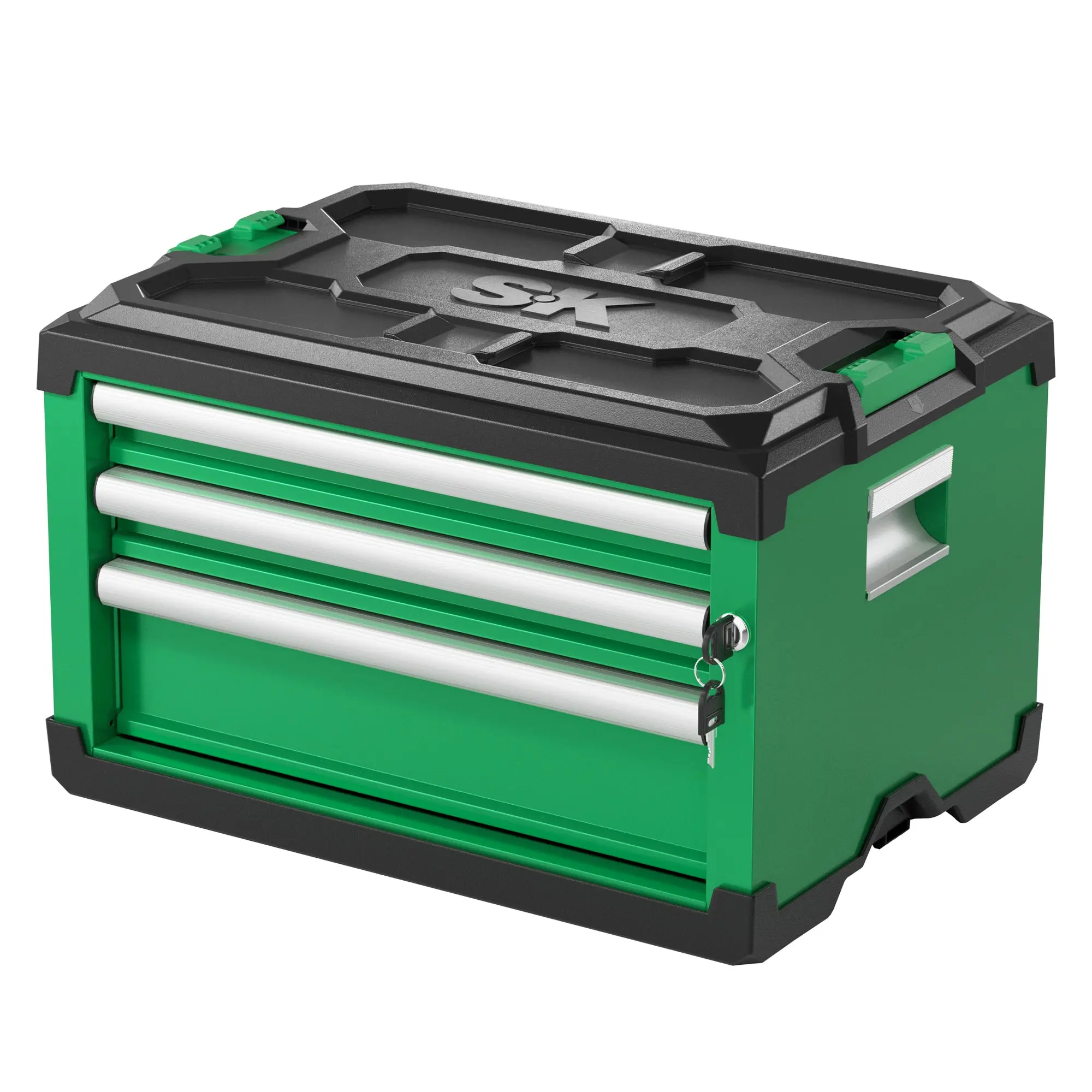 Durable Modular Stackable Tool Box Organizer, 3-Drawer Tools Box - 2 Shallow, 1 Deep, #SK03145, Durable Toolbox
