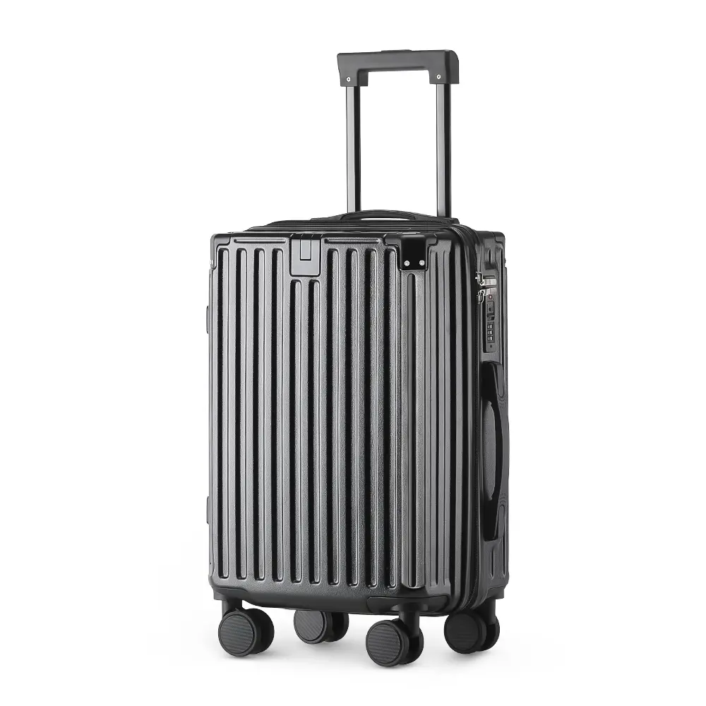 Back to School Luggage with USB Port & Cup Holder, 20/24/28 Inch Hardside Spinner Suitcase for College Dorm Move-In, Carry On Travel Luggage with TSA Lock, Side Hook, 360° Double Wheels, Durable Hard Shell for Weekend Trips