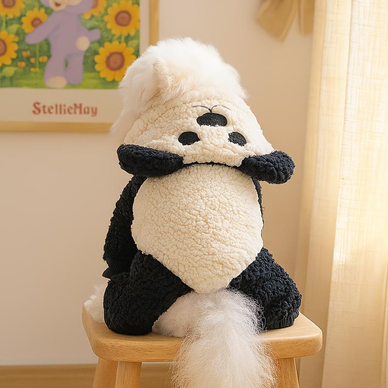 Winter Warm Panda Costume for Small Dogs -