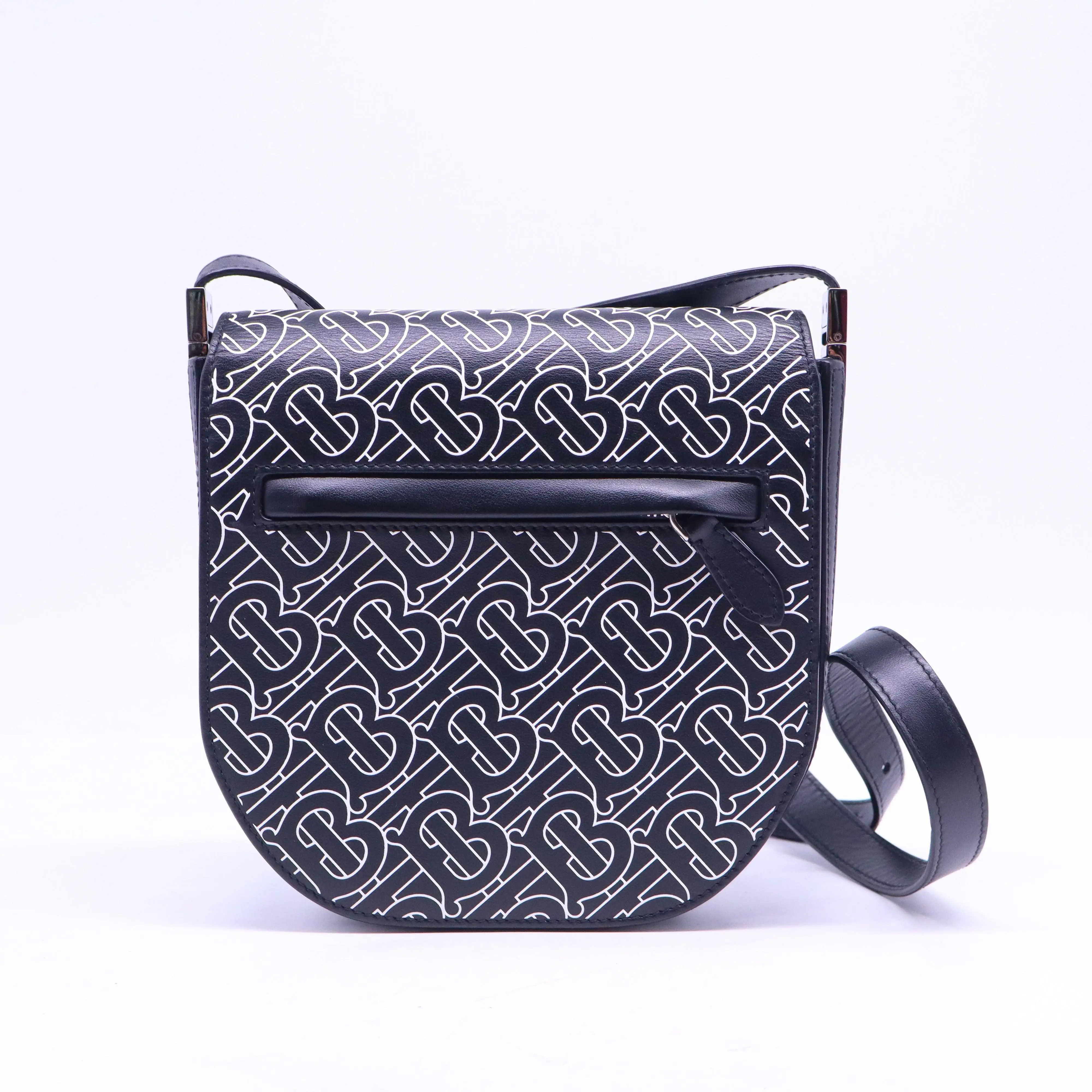 Pre-owned BURBERRY Leather Shoulder Bags Monogram TB Print Messenger Bag B20809