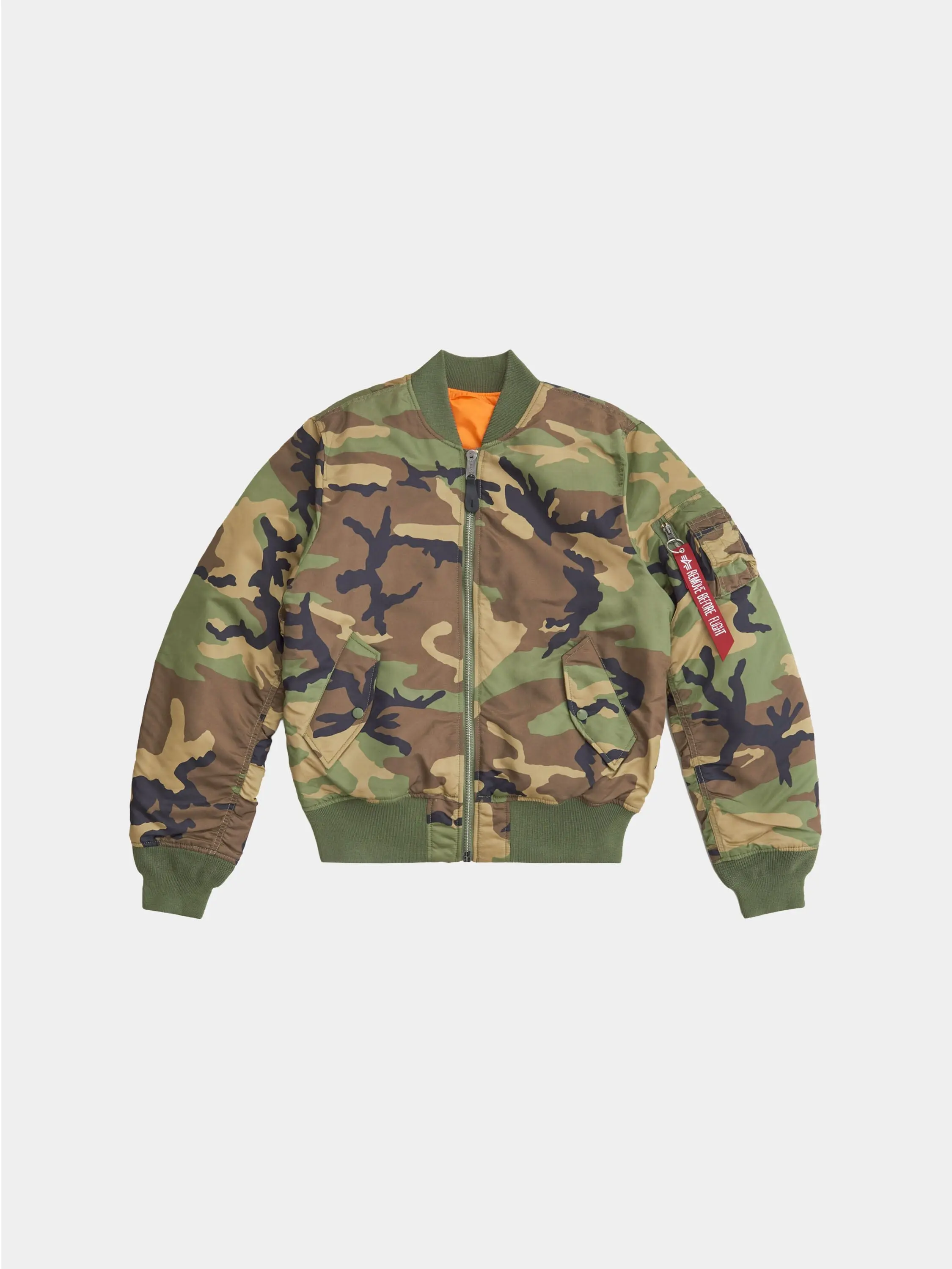 MA-1 BOMBER JACKET SLIM FIT (WOODLAND CAMO)