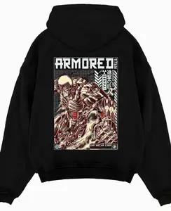 Adult & Youth Attack on Titan Hoodie – Reiner Braun Armoured Titan Premium Design, Men & Women Unisex Top, Graphic Hoodie, Anime Fan Apparel, Casual Comfort