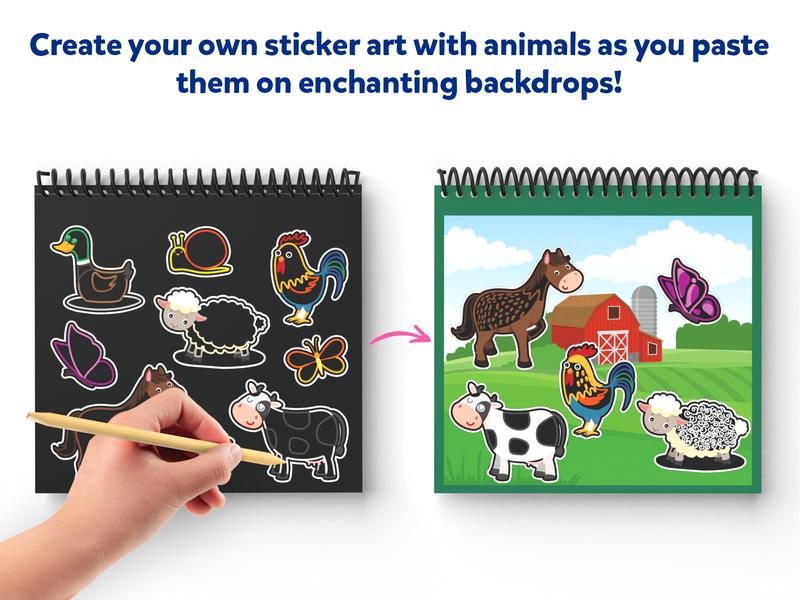 Skillmatics Magical Scratch Art Book - Craft Kits & Supplies, DIY Activity & Stickers for Toddlers, Girls & Boys Ages 3 to 8