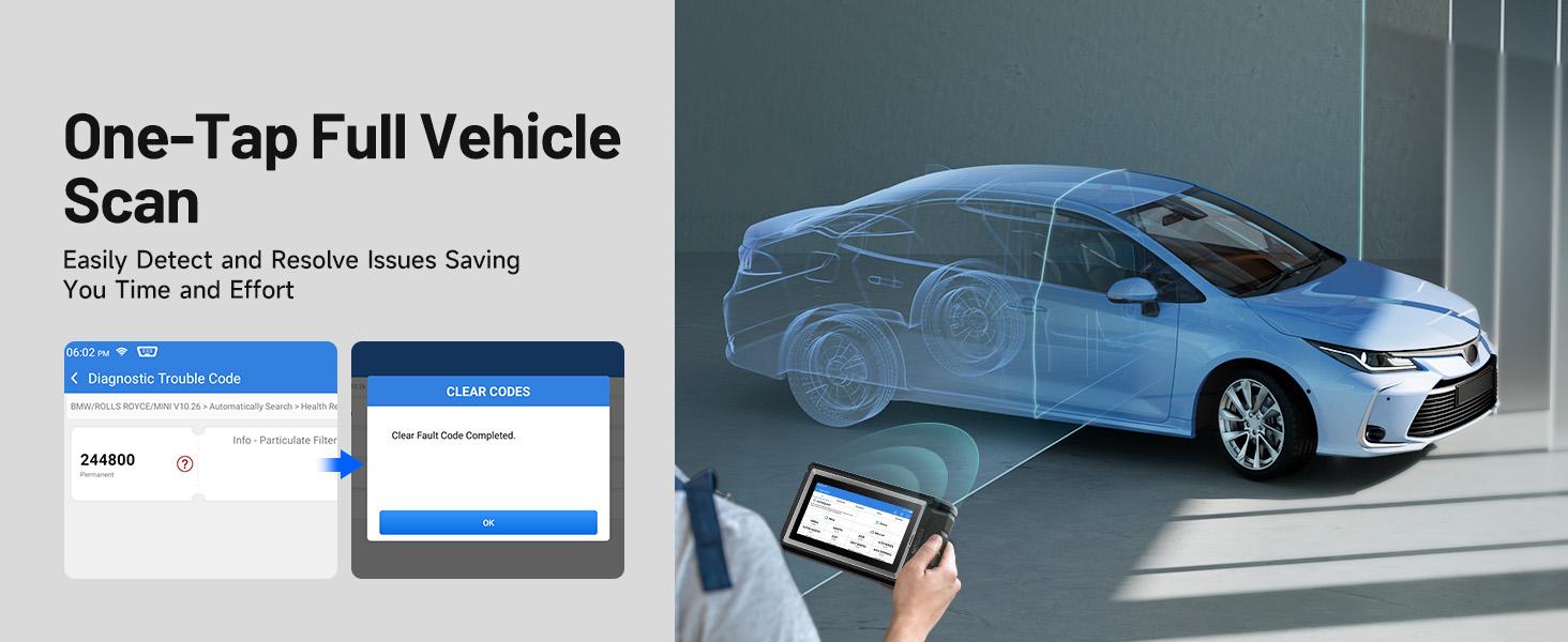 TOPDON Scanner AD800BT V2.0, Bidirectional Scan Tool, Full Systems Diagnostic Tool for All Vehicles, Automotive Diagnostic Scanner for Car, 28+ Services, FCA AutoAuth, CANFD, 2 Years Free Update