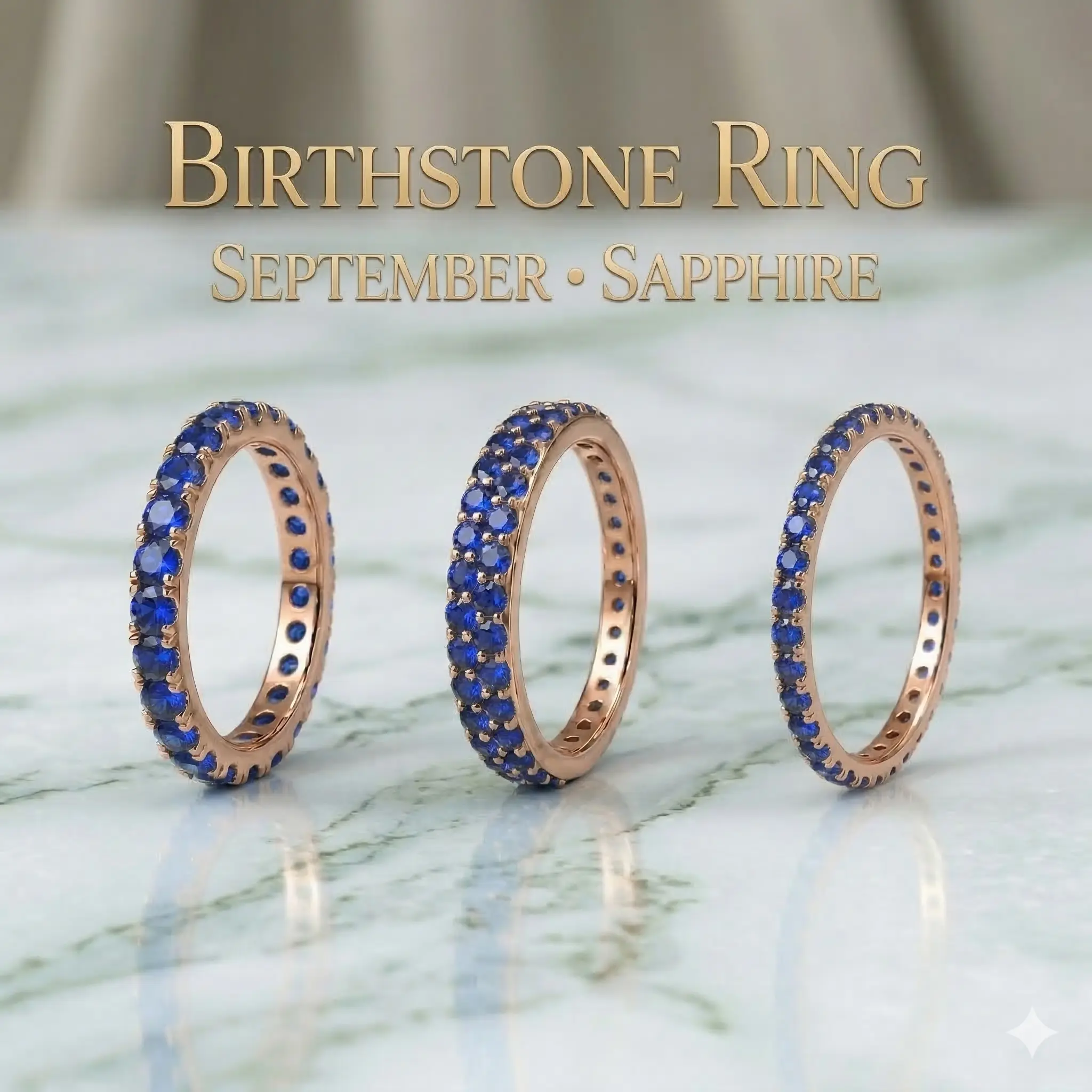 Elegant Sapphire Ring, September Birthstone Jewelry, Women's Costume Fashion Accessory, September Jewelry