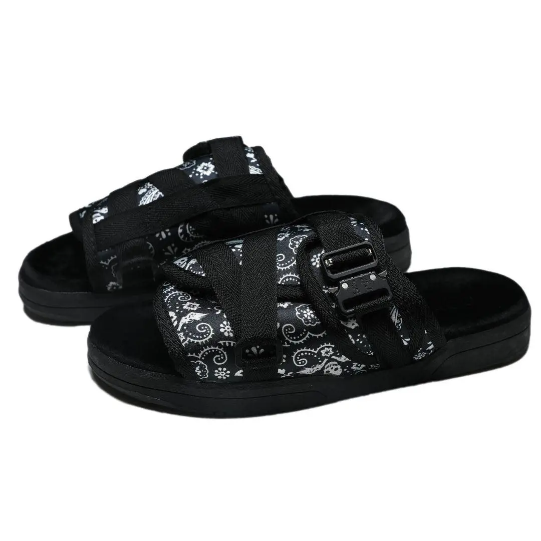 Print Slide Sandals for Men and Women – Custom Paisley Design with Adjustable Straps, Arch Support & Slip-Resistant Sole, Perfect for Wide or Narrow Feet, Stylish Casual Footwear for Everyday Wear