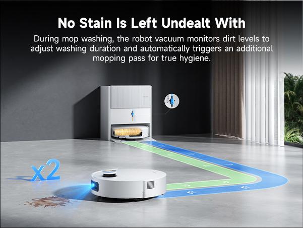 DREAME Aqua10 Ultra Roller Robot Vacuum and Mop & 30,000Pa Suction, Self-Cleaning Dock & Extending Roller Mop, Heat-Washes & Dries, Carpet Protection, AI Camera & LiDAR Avoidance Tech, Voice Control