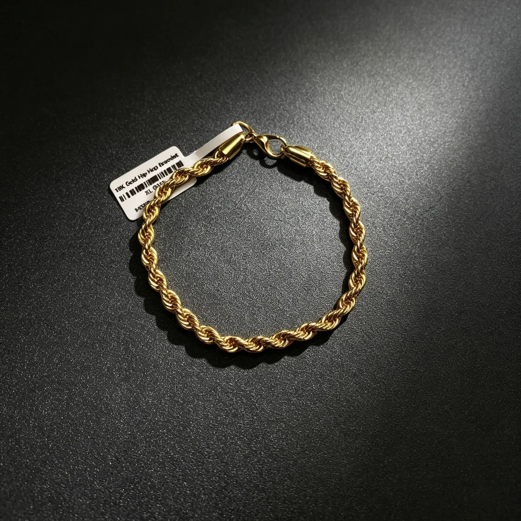 Gold Rope Twist Chain Bracelet - Classic Braided Cable Wrist Jewelry, Unisex Hip Hop Minimalist Metal Coating Hand Accessory for Daily Wear