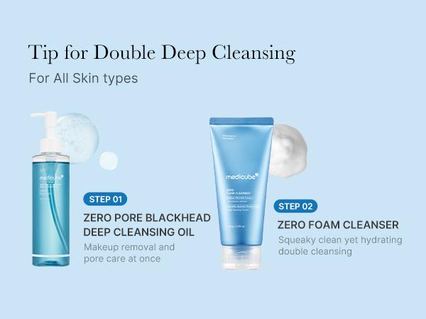 [medicube] Zero Pore Blackhead Cleansing Oil | Moisturizing Makeup Remover for all skin types, Low-Irritation | Korean Skin Care