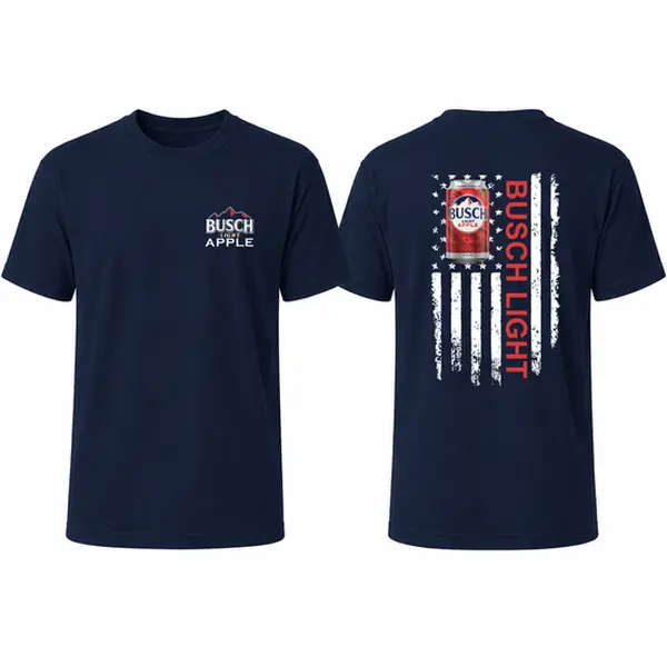 Patriotic Busch Lover Shirt, American Flag Graphic Tee, USA BBQ Camping T-Shirt, Memorial Day Independence Day Tee, Camping Gift