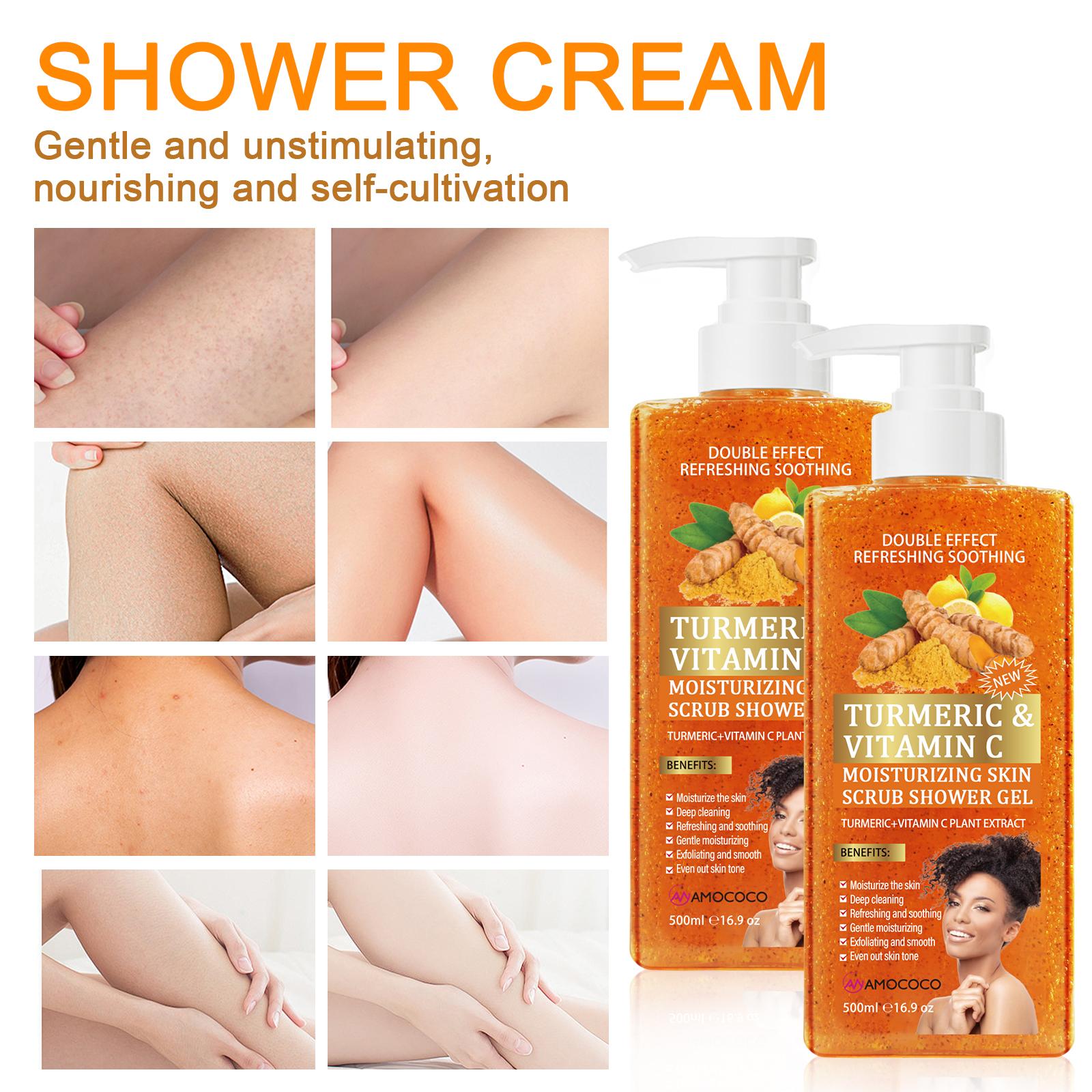 Turmeric Vitamin C Scrub Body Wash 500ml, gently moisturizing and soothing the skin with a long-lasting fragrance Turmeric Vitamin C Scrub Body Wash 500ml, gently moisturizing and soothing the skin with a long-lasting fragrance