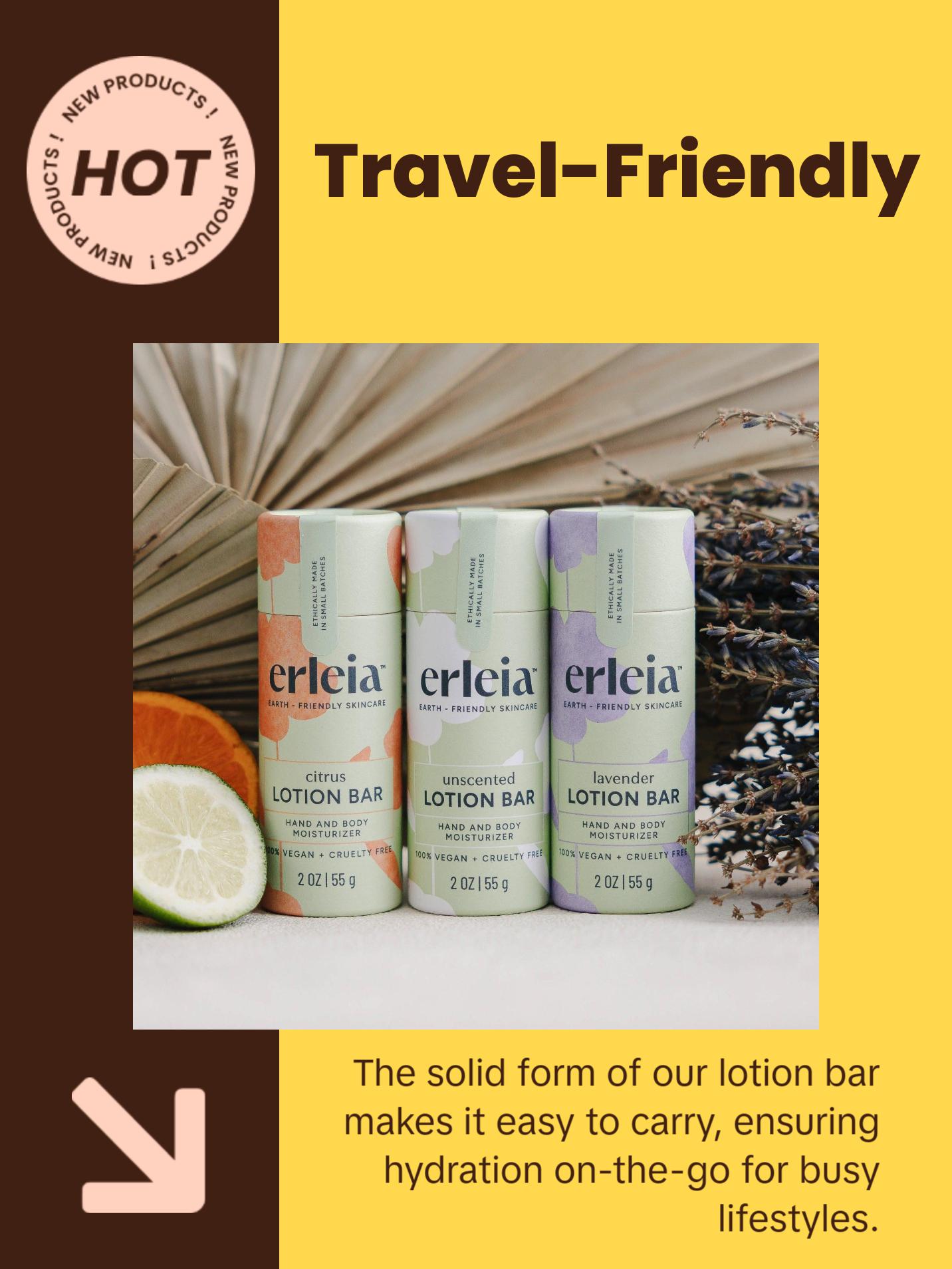 100% Vegan and Cruelty-Free Lotion Bar for Moisturizing and Nourishing Hands and Body, 2 oz - Body Care, Moisturize