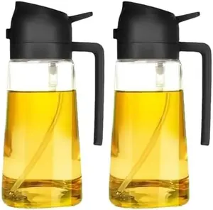 2-Pack 16Oz/470ml Olive Oil Dispenser and Sprayer Bottle –  Kitchen Oil for Cooking, Salad, and Barbecue botellas  de  aceite