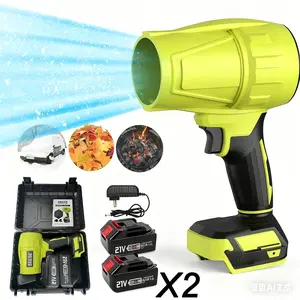 Electric Leaf Blower Cordless with 2 Batteries 21V 850CFM Handheld Blower for Yard Leaves Cleaning Patio Garage Driveway Quick Cleaning