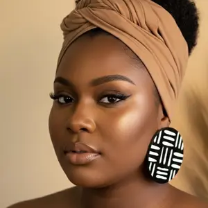 14/IMANI: Afrocentric acrylic lightweight stud statement earrings made with hypoallergenic materials, designed to express culture, pride, and heritage in a bold, modern way.