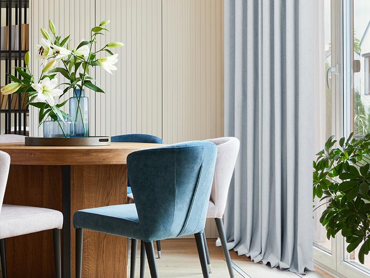 Deconovo Blackout(100%) Curtains 2 Panels,Faux Linen Grommet Total Blackout Curtain, Thermal Insulated Room Darkening Drapes for Living Room