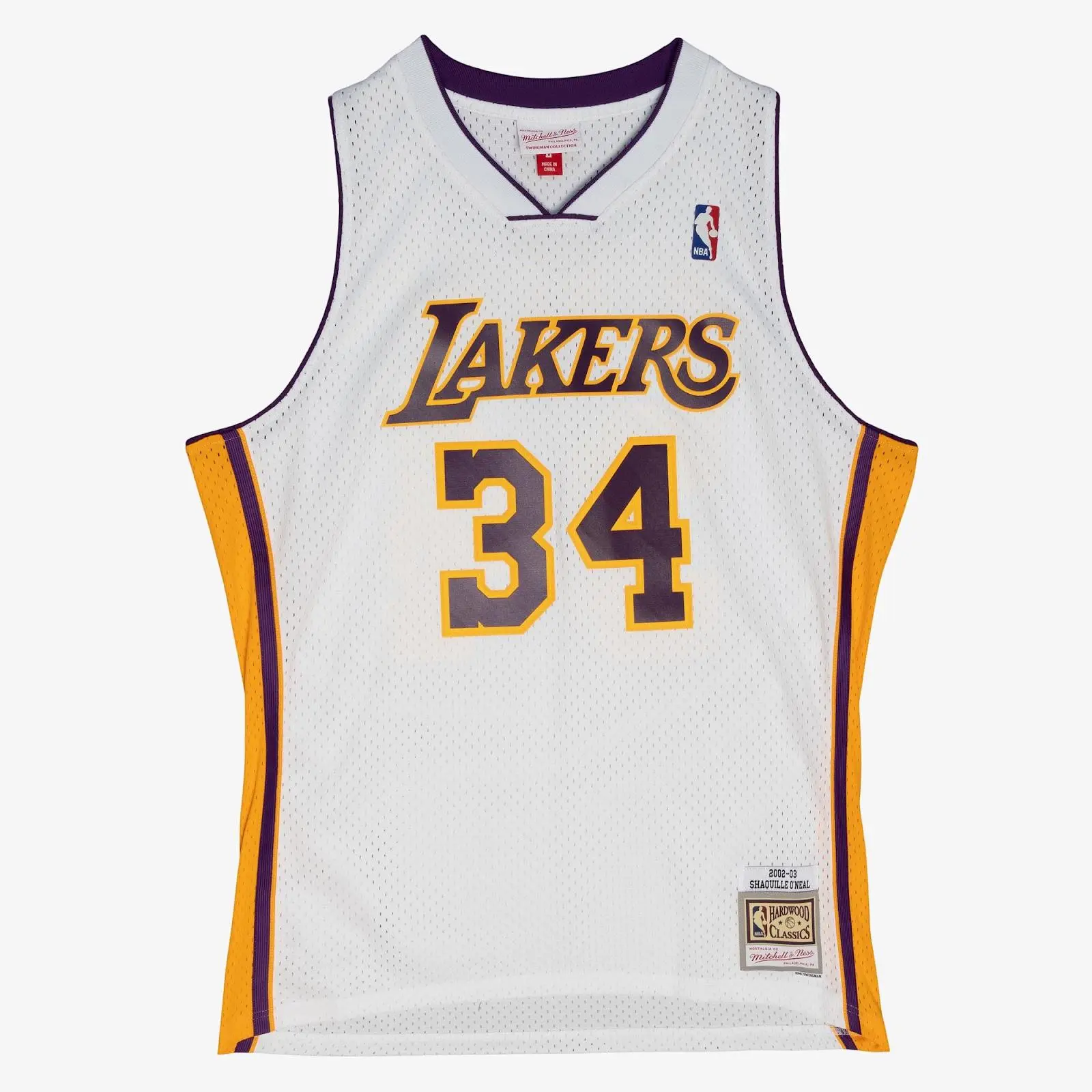 Shaquille O'Neal Los Angeles Lakers 2002-03 White Swingman Player Jersey