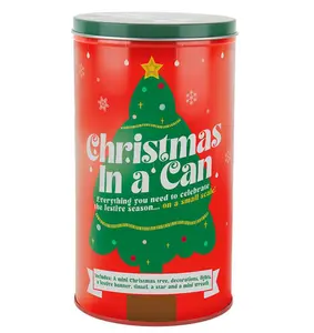 Christmas in a Tin Can - Mini Christmas Tree Decoration - Funny Party Gift