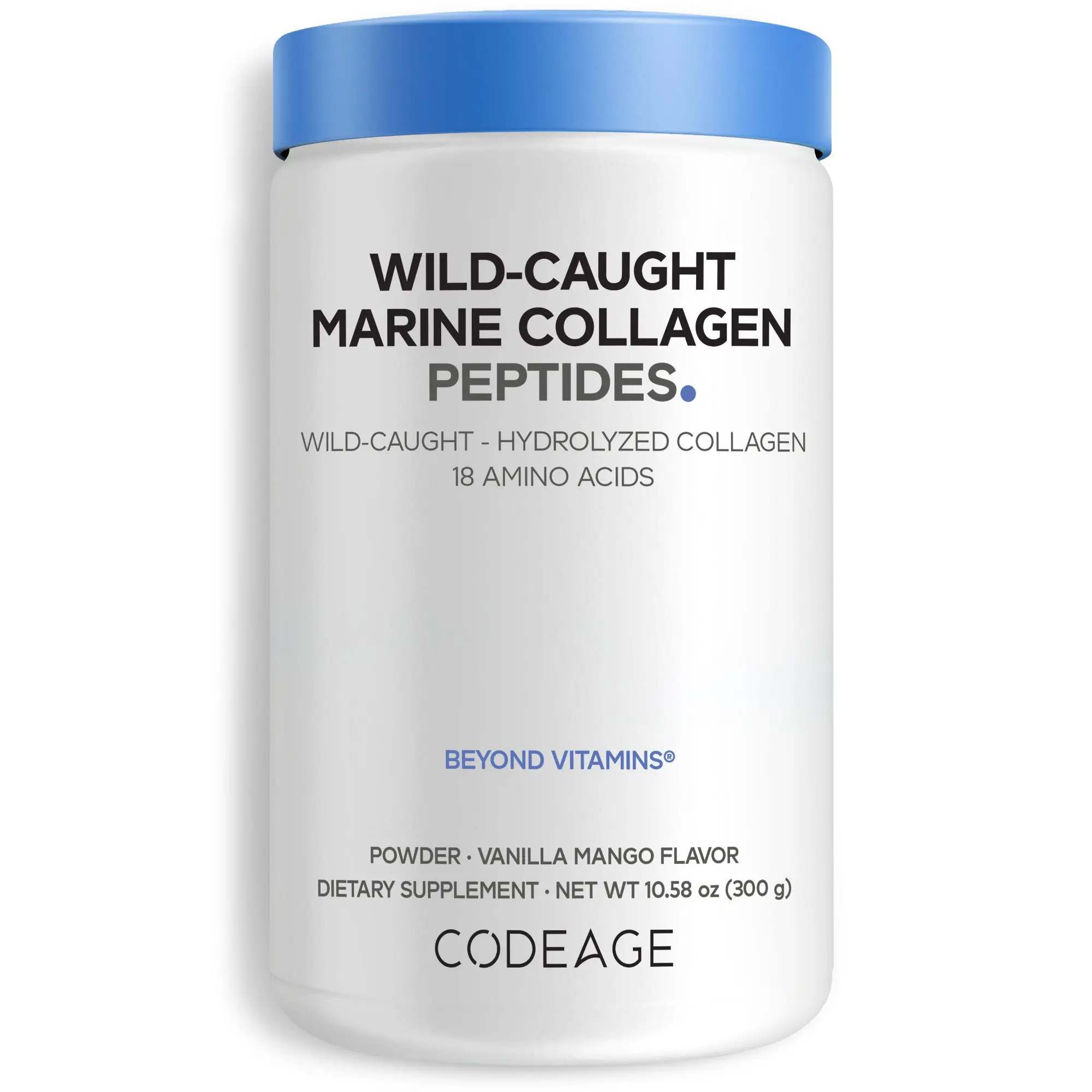 Wild Caught Marine Collagen Peptides Powder Vanilla Mango