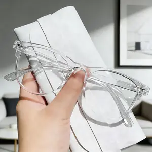 Blue Light Blocking Glasses for Women & Men Anti Eyestrain UV Protection Oversized Square Frame Eyeglasses | Trendy Durable Bluelight Glasses for Computer & Daily Wear