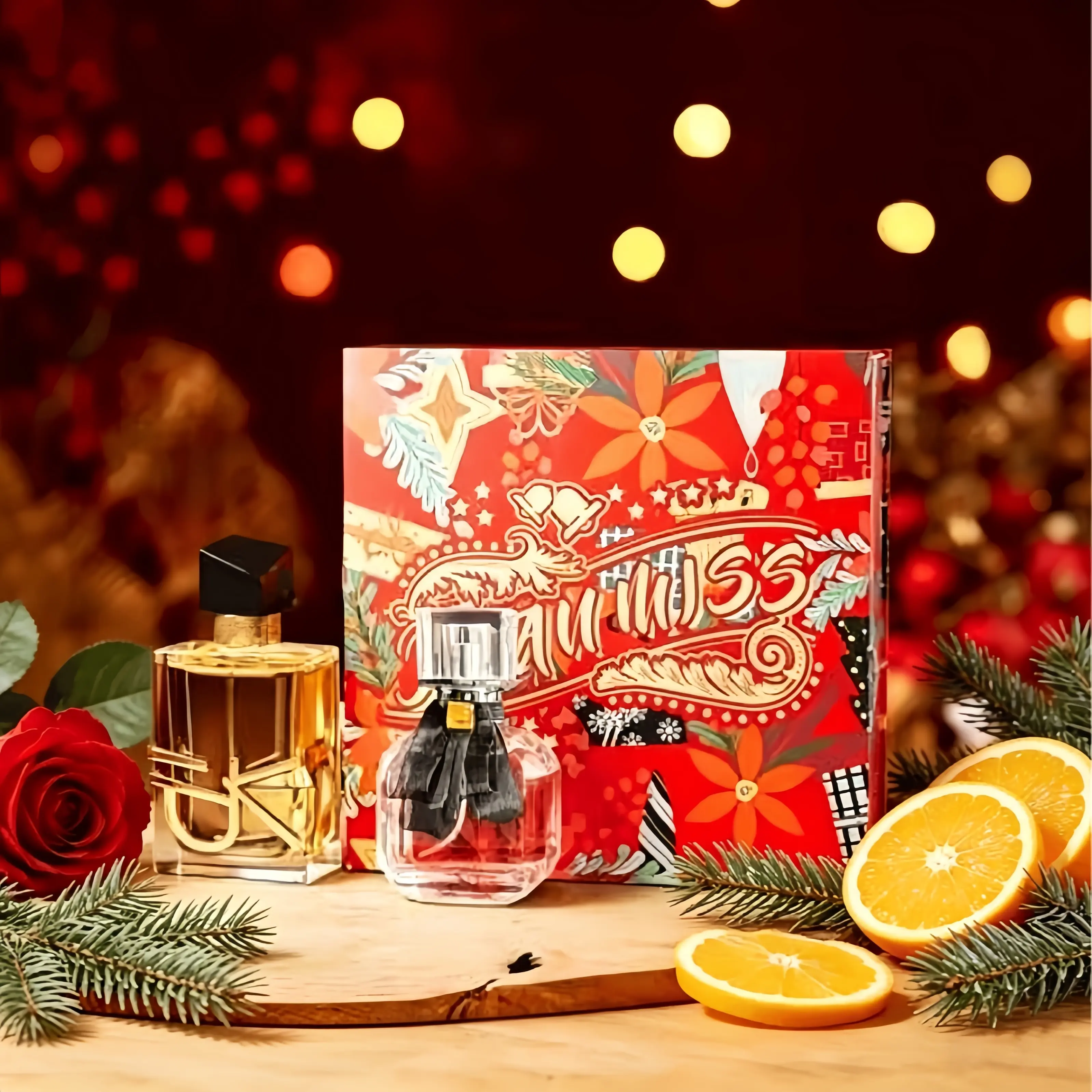 JEAN MISS Christmas Perfume Gift Set | 50ml+30ml . Includes Floral Fruity & Herbal Floral Citrus Aroma , Fresh Romantic Feminine Scent. Suitable for Daily Commutes, Parties & Anniversaries. Luxurious Gift Box, Perfect Birthday & Holiday Present