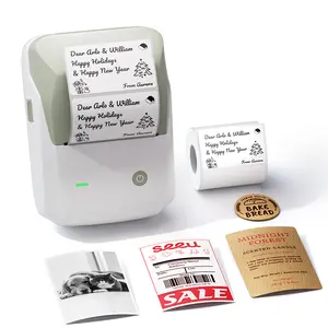 Niimbot Label Maker B1 PRO 2-inch Grayscale Photo/Red/Black Label  Printer Free Thermal Label Paper Roll for Name tag Home storage label Grayscale photo printing & Business ，Bluetooth connectivity，Mobile App Editing