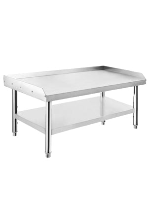 【GARVEE】Stainless Steel Grill Stand Table, 24x28x24 inch, with Adjustable Storage Undershelf, Suitable for Hotel, Home, and Commercial Restaurant Kitchens