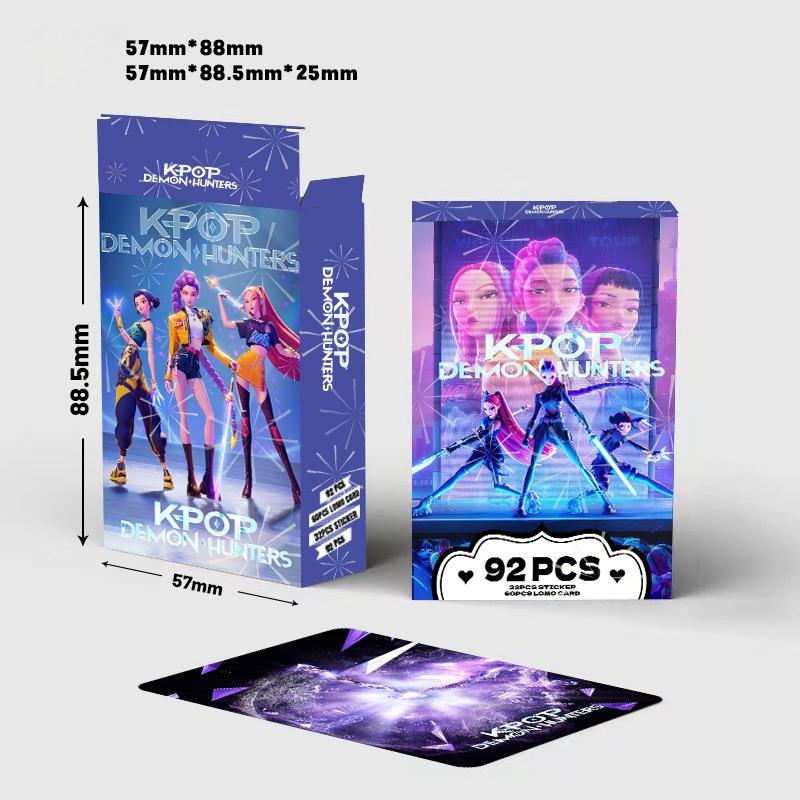 Photocard Set 92PCS – 60 LOMO Cards + 32 Stickers, KPOP Album Cards for Fans, Mini Collectible KPOP Gifts for Boys Girls Room Decoration
