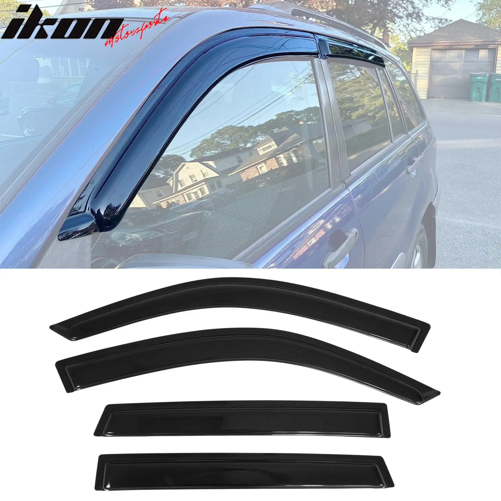 Visor Windows for Toyota RAV4 2001-2005 4Pc Set Acrylic
