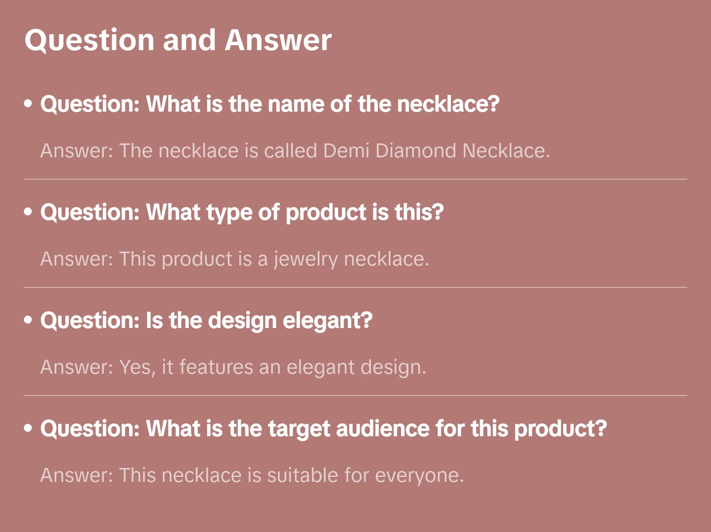 Demi Diamond Necklace