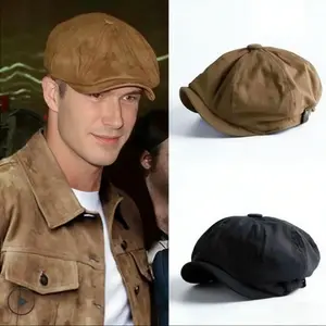 British style spring/summer versatile retro newsboy octagonal cap women's Korean style spring/autumn trendy baseball cap painter beret