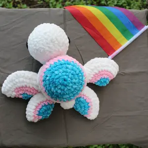 Trans Pride Crochet Sea Turtle