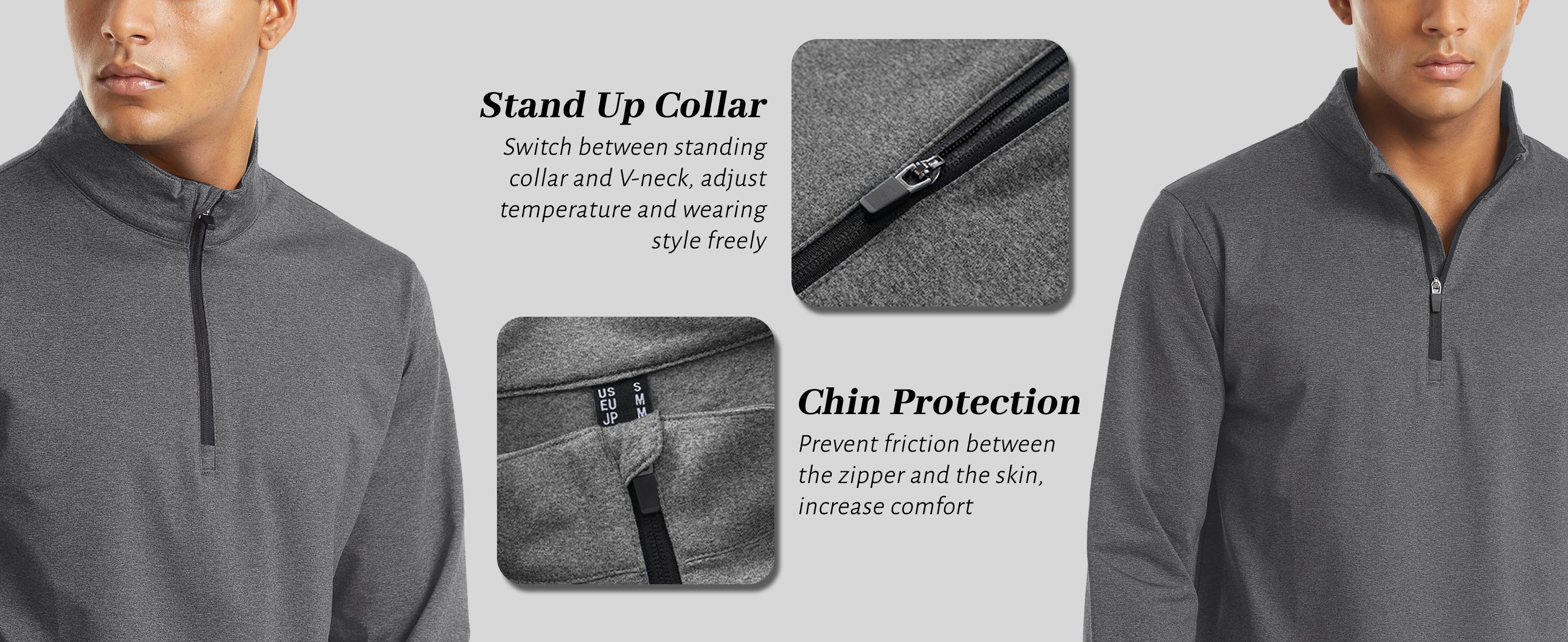 MAGCOMSEN Men's Running Athletic Shirts 1/4 Zip Fleece Pullover Long Sleeve Spring Sweatshirts