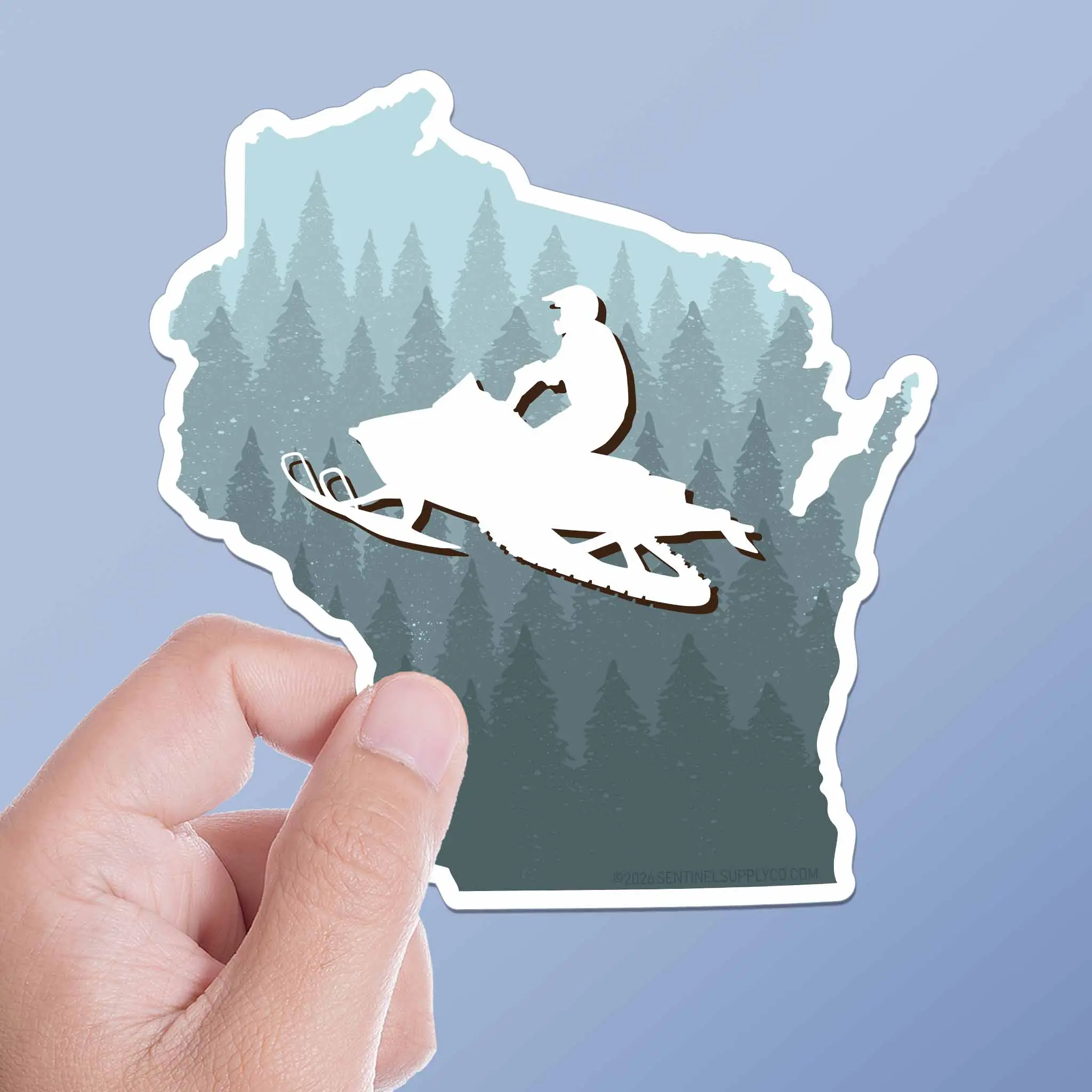 Snowmobile Wisconsin Sticker