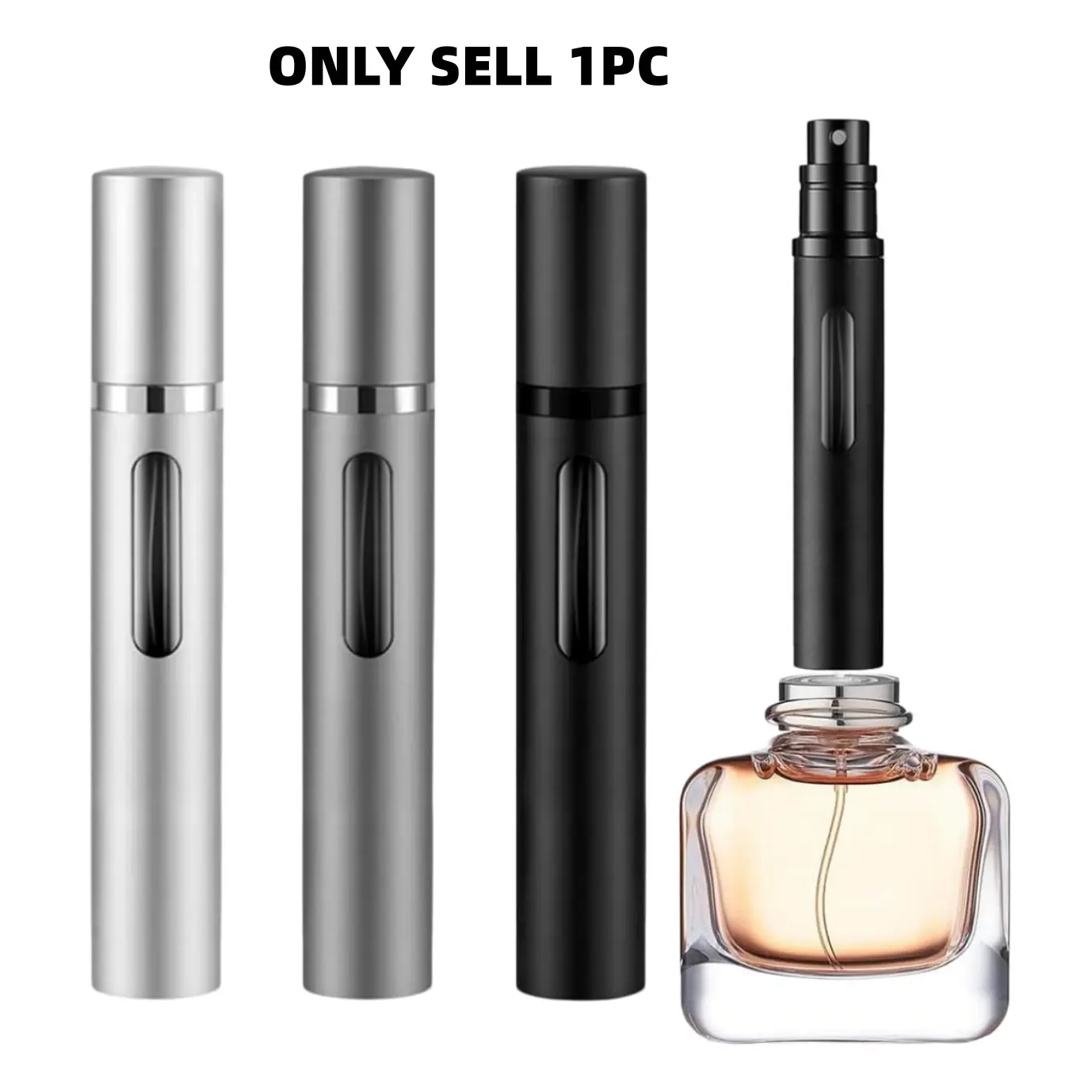 Perfume Travel Refillable Spray Bottle, Perfume Dispenser, 1 Count Compact Size Mini Perfume Atomizer, Portable Non-leakage Perfume Sprayer, Lightweight Easily Portable Travel Essentials, Cosmetics Makeup Tools, Makeup Use, Gifts for Men and Women
