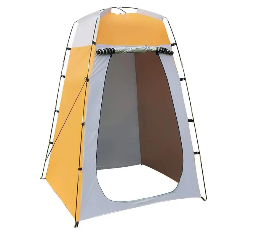 Portable 210T Polyester Camping Shower Tent (47"x71"/120cmx180cm) - Waterproof Rectangular Privacy Shelter, Easy Setup Tents with Carry Bag, Convenient Windproof Shield for All Ages Camping Use