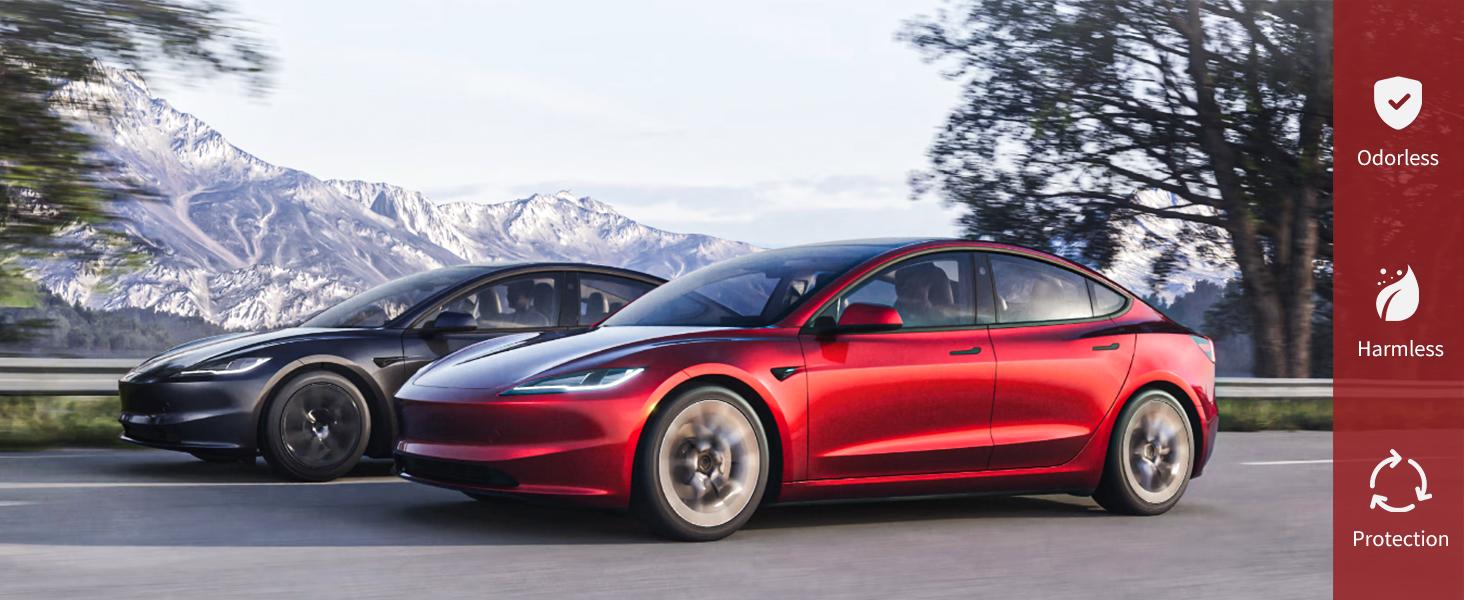 YITAMOTOR 9PCS Tesla Model Y Floor Mats 7 Seater 2021-2024 Cargo Mats Full Sets, 3D Anti-Slip Rear Trunk Mat Cargo Liners Interior