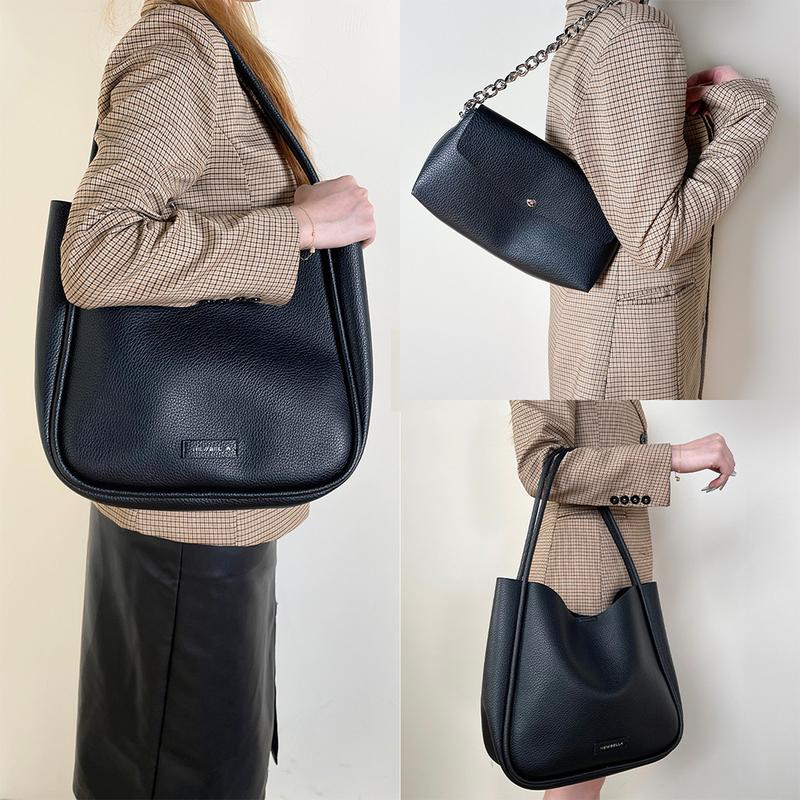 NewBella  Diana 2 PCS Set Shoulder Bags,PU leather,Daily,Magnetic Casual Compact Chain Wallet dealsforyoudays,FallFreshness