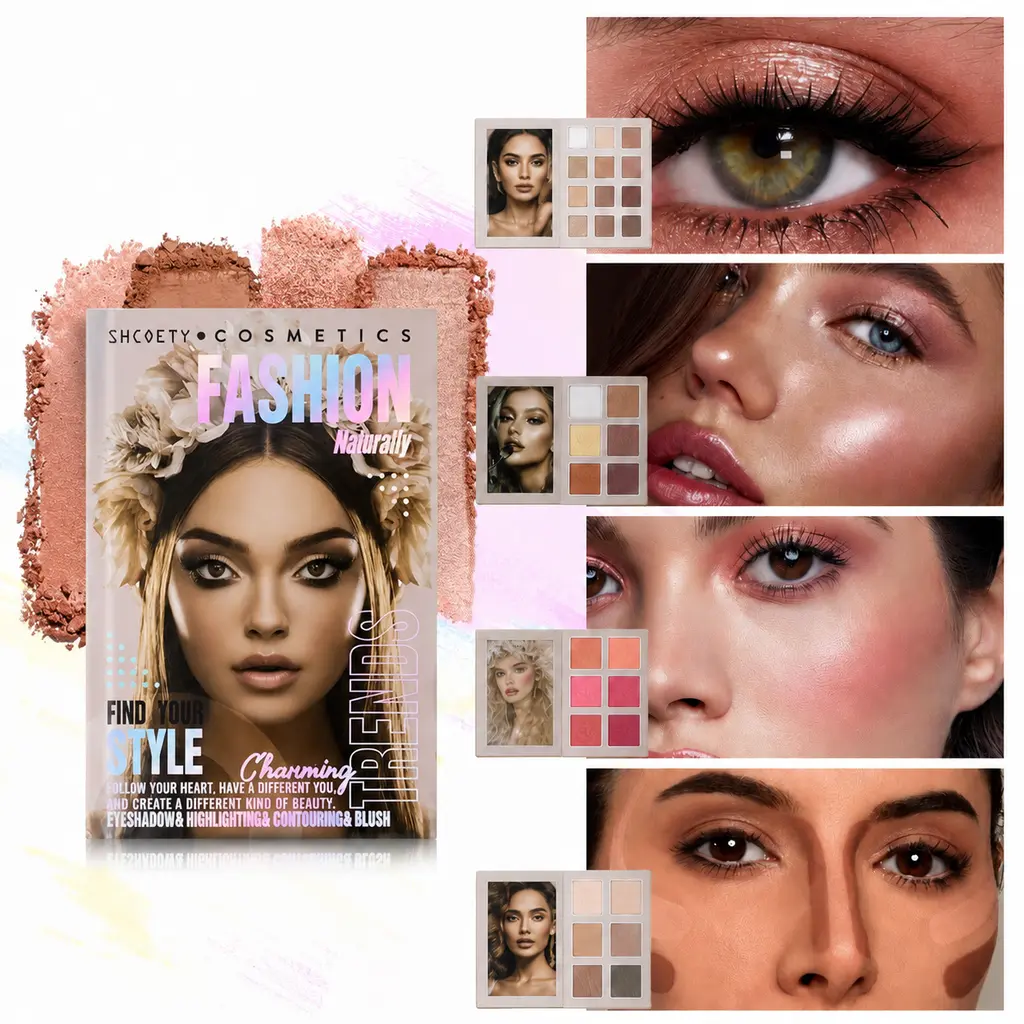 43 Colors All-in-1 Makeup Book Palette with Eyeshadow, Blush, Contour, Highlighter, and Brow Powder - Long-Lasting, Waterproof Cosmetic Kit for Daily Use, Makeup Kit, 9-In-1 Makeup Sets