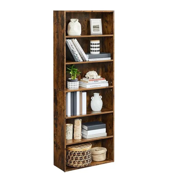 VASAGLE CUSTOS Collection Minimalist Contemporary Multifunctional Bookshelf Rack, 6-Tier DIY Open Storage Unit, 9.4x23.6x63.3 In, for Living Room, Dining Room, Home Office