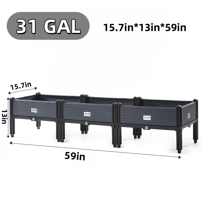 [Gardener's Choice] 3-6 pcs Stackable Raised Garden Beds, Outdoor/Indoor Planters, up to 10 Different Configs Decided by you, Suitable for Flowers/Herbs/Vegetables with Smart Drainage/Water System, Durable Material, Tool-free Installation