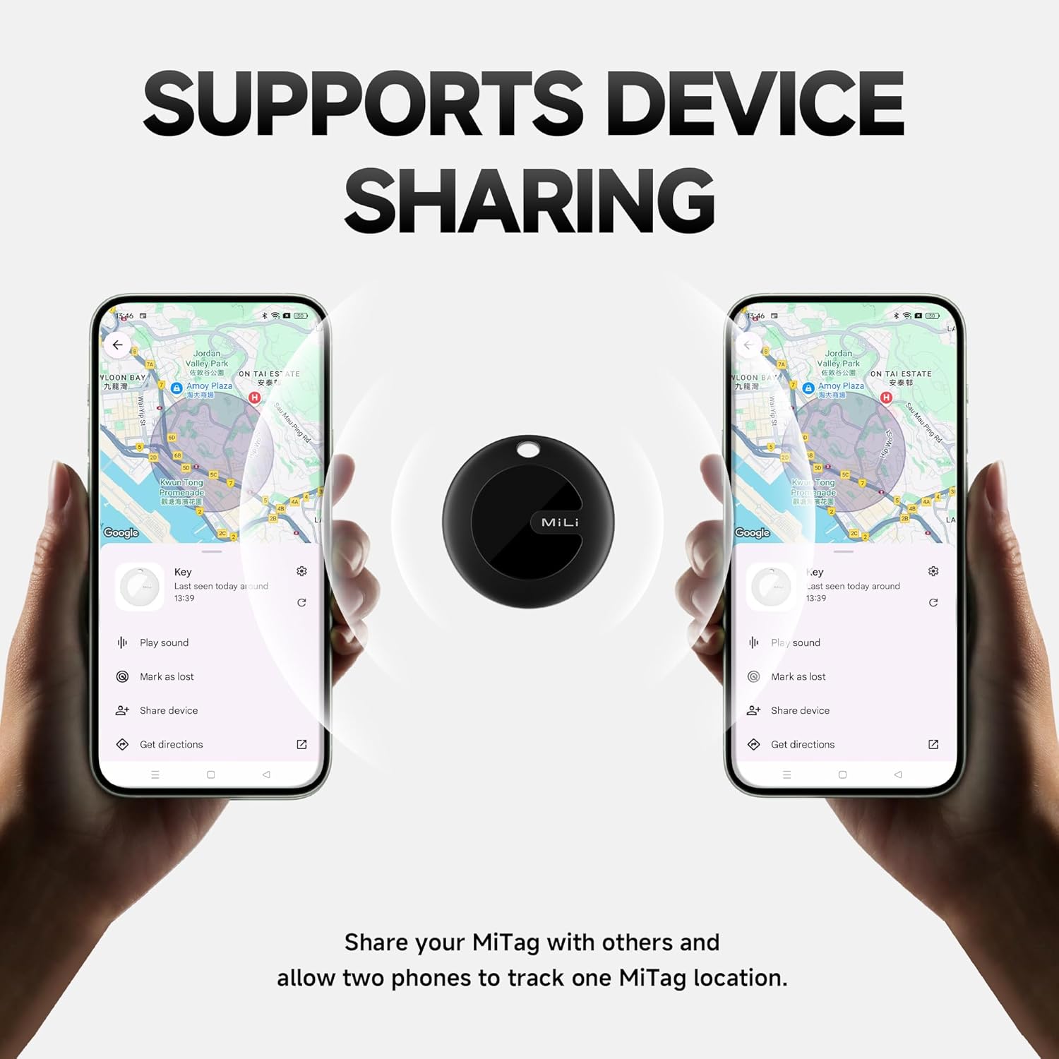 ​​MiLi MiTag Google Certified Bluetooth Tracker for Android  - Global Location Tracking, IP67 Waterproof, Shareable Keys/Wallet/Luggage Finder​​ Gps Device