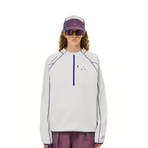 Unisex Half Zip Long Sleeve Shirt – UPF 50+ Quick Dry, Mock Neck Loose Fit, Minimalist Gym Top for Spring Fall by FPA