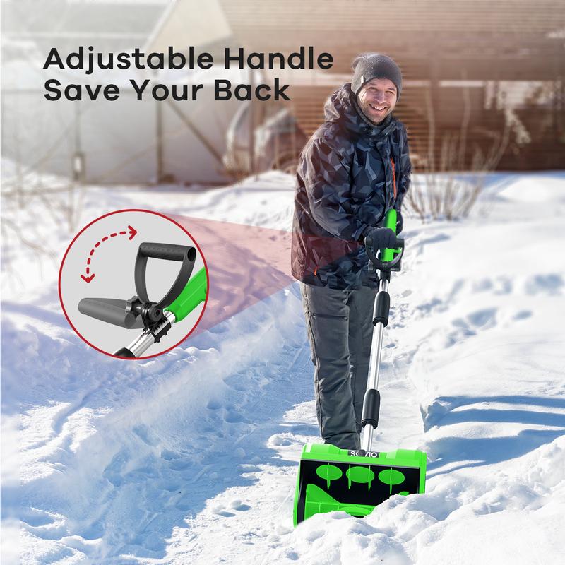 【The Final Sale!】Snow Shovel | ENHULK/Syvio 20V | 12-Inch | 4-Ah Cordless Snow Shovel with Directional Plate & Adjustable Front Ha 【The Final Sale!】Snow Shovel | ENHULK/Syvio 20V | 12-Inch | 4-Ah Cordless Snow Shovel with Directional Plate & Adjustable Front Ha