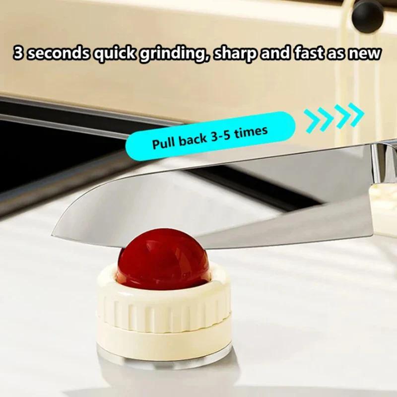 Portable Professional Kitchen Cutting Knife Sharpener Set, Tungsten Steel & Diamond Ceramic Whetstone, Suitable