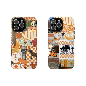 Game Day Orange Phone Case – University of Tennessee Vols Style Collage, Protective iPhone/Samsung Cover for Fans |     Cover for IPhone 16 15 14 13 12 SE Max Pro Samsung galaxy Ultra 21 22 23 24 25