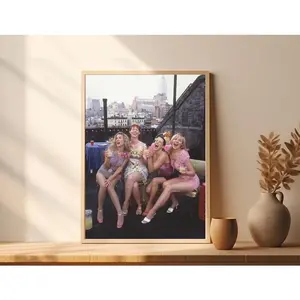 Sex and the City Print Poster Carrie Bradshaw, Samantha Jones, Charlotte York, Miranda Hobbes  Aesthetic Trendy Preppy College Wall Decor