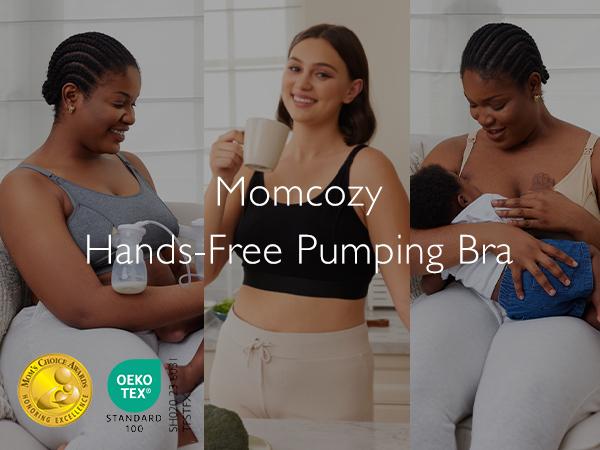 Momcozy Pumping Bra, Hands Free Pumping Bras for Women Supportive  Free Nursing Bra HF008, Adjustable Nursing Bra Comfortable YN08 1 Pack tiktok shop maternity  undies